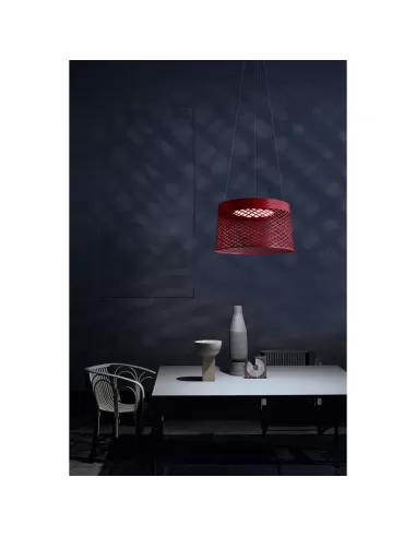 Foscarini 290007-65 suspensión twiggy grid carmín
